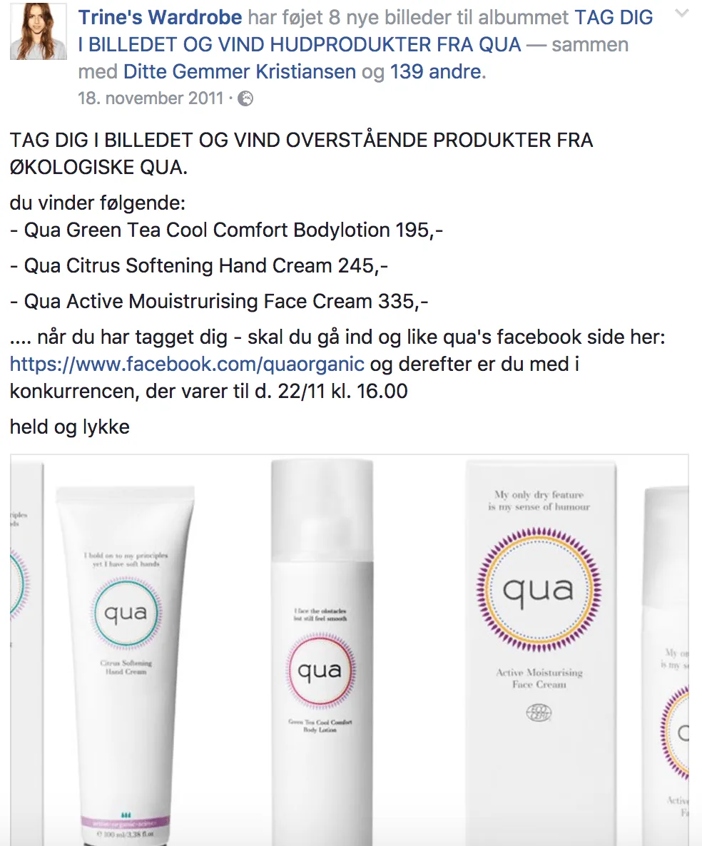 facebooks konkurrenceregler tagge